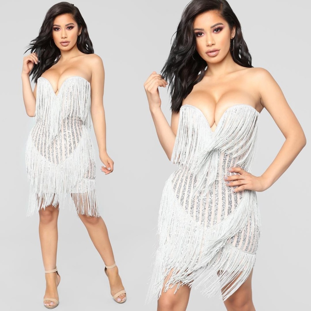 So Obvious Dress - Fringe Flapper Dress- SZ L
